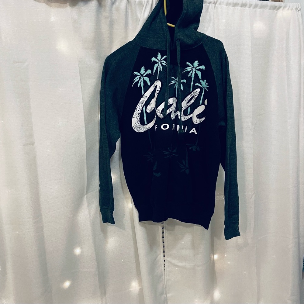 Teal and Heather Gray ams pullover hoodie